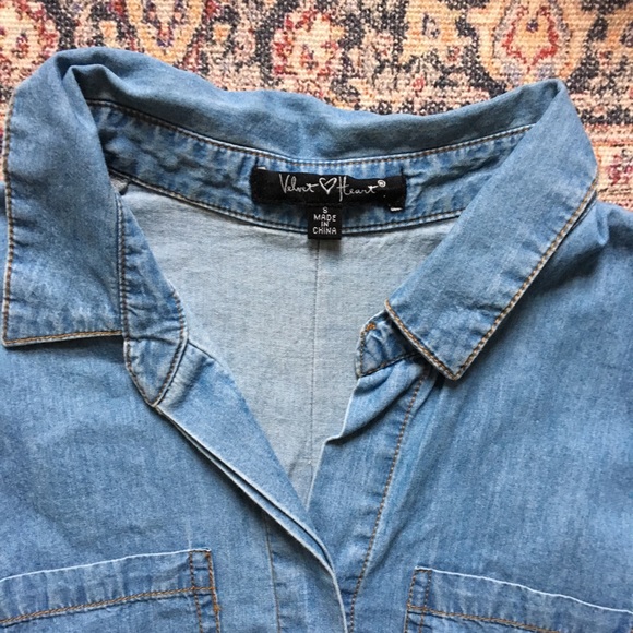 Sleeveless denim top - Picture 2 of 7